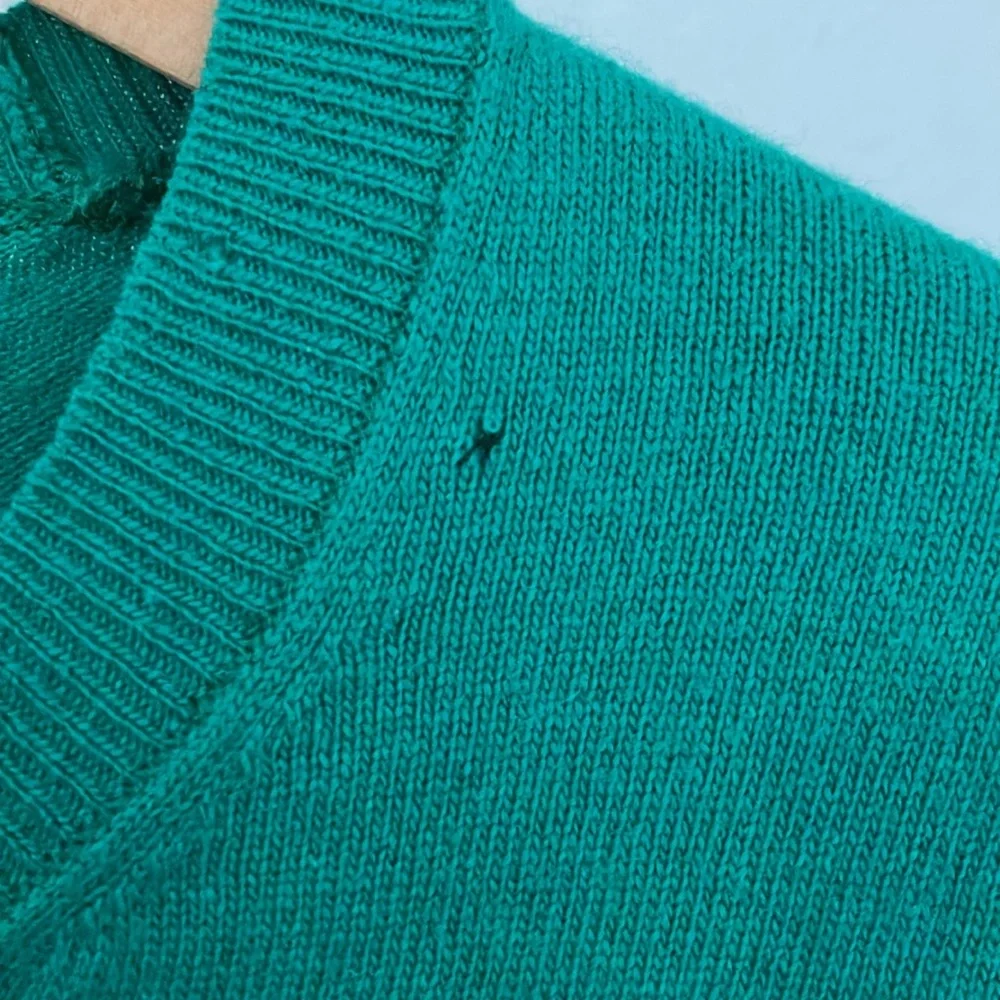 J. Crew Factory Cotton Wool Blend Crew Neck Teddie Sweater Kelly Green XXL - Picture 3 of 6